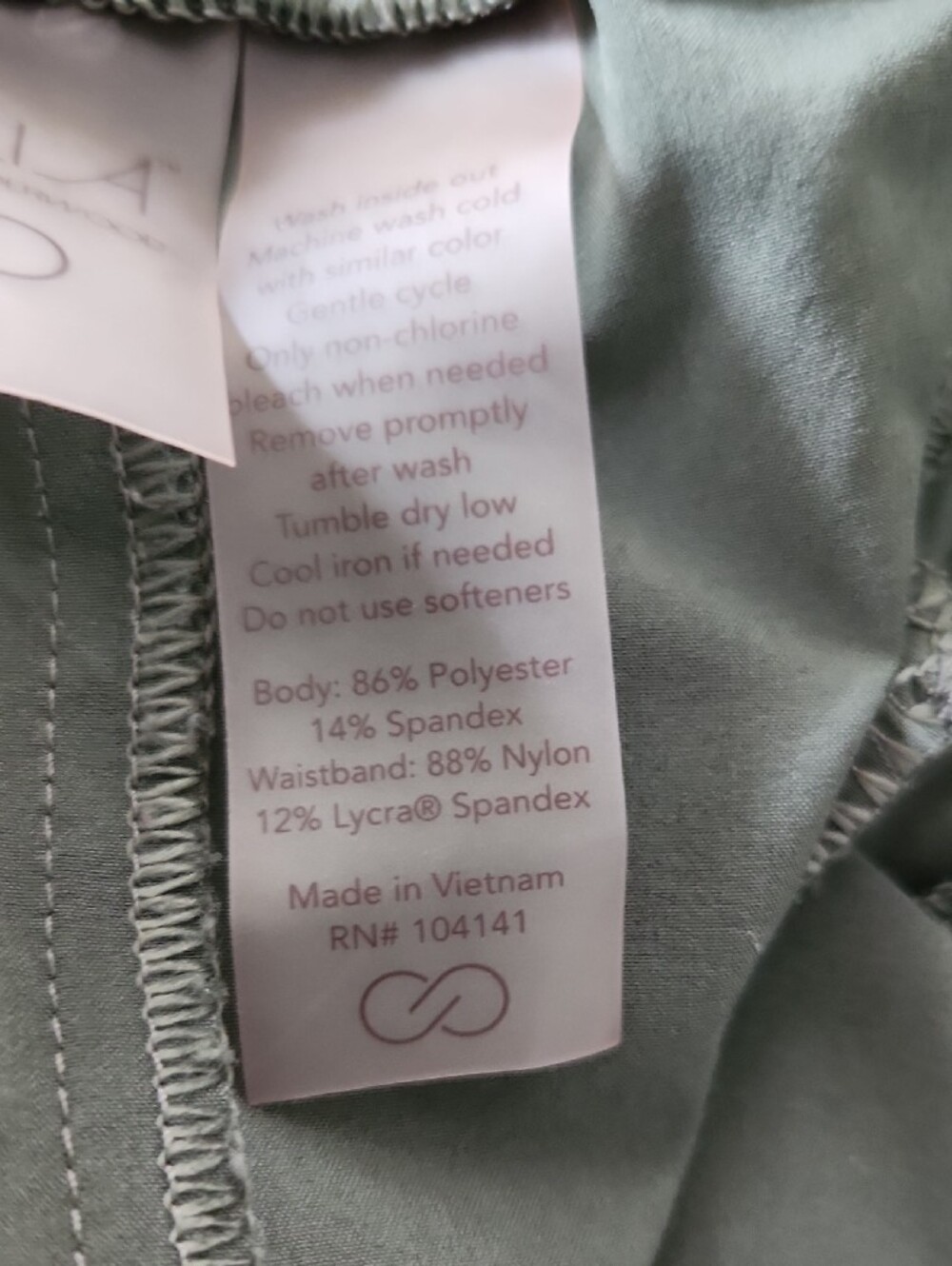 CALIA Womens Sage Green Athletic Shorts Elastic Waist Size Medium Gym Athleisure - Picture 7 of 8